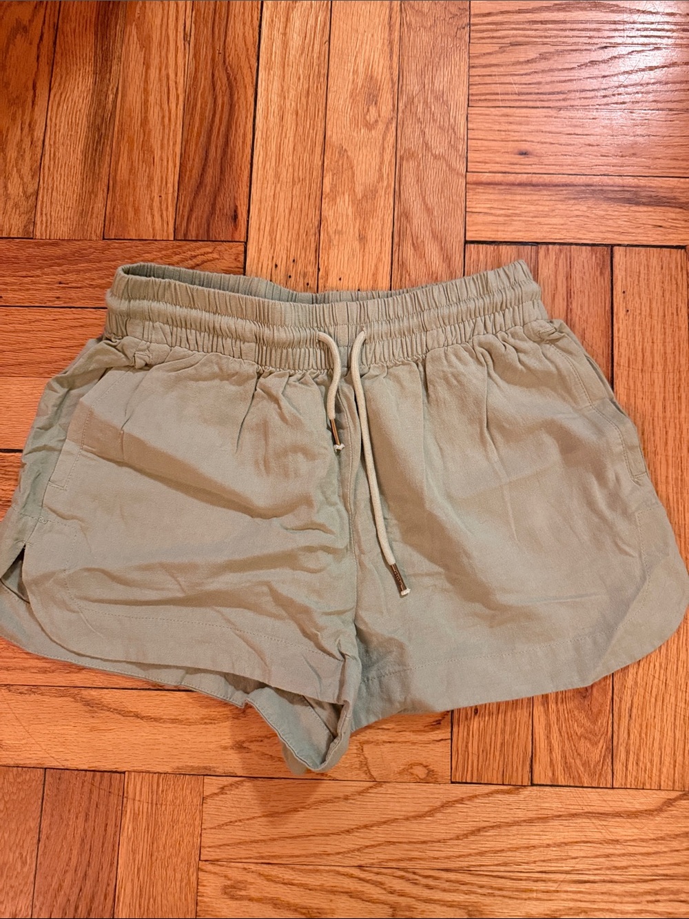 Rhythm Sage Green Athletic Drawstring Shorts